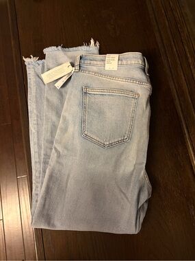 Denim Forum Yoko Light Wash Cropped Ankle Jeans